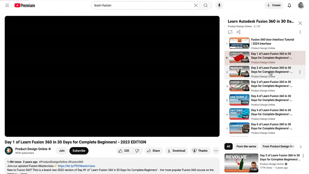 Fusion 360 interface