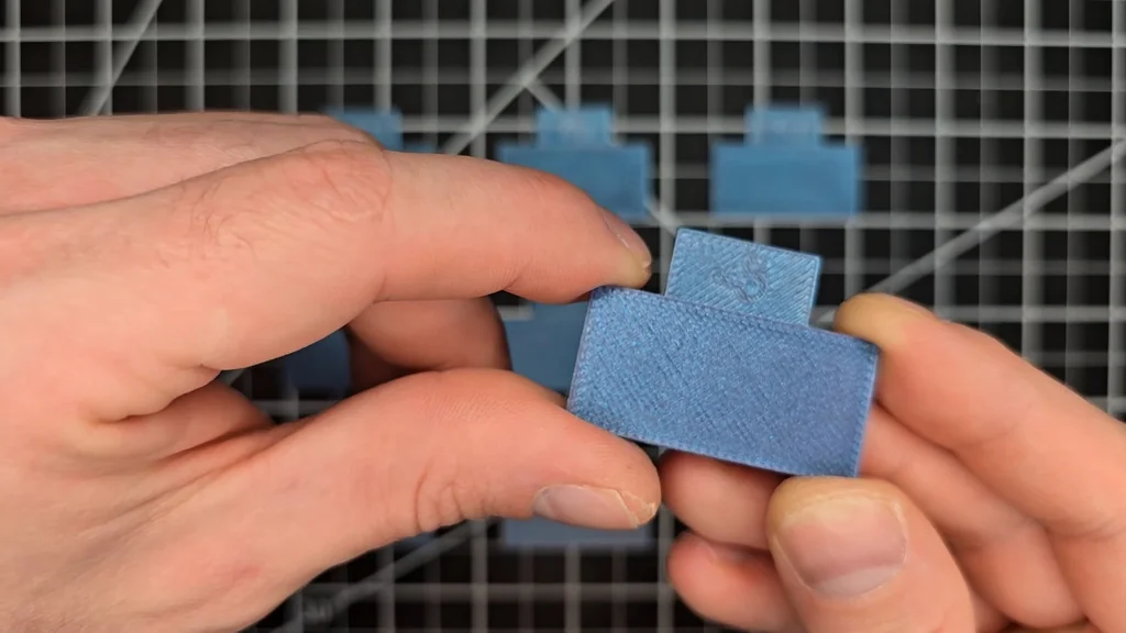 Holding flow rate test prints