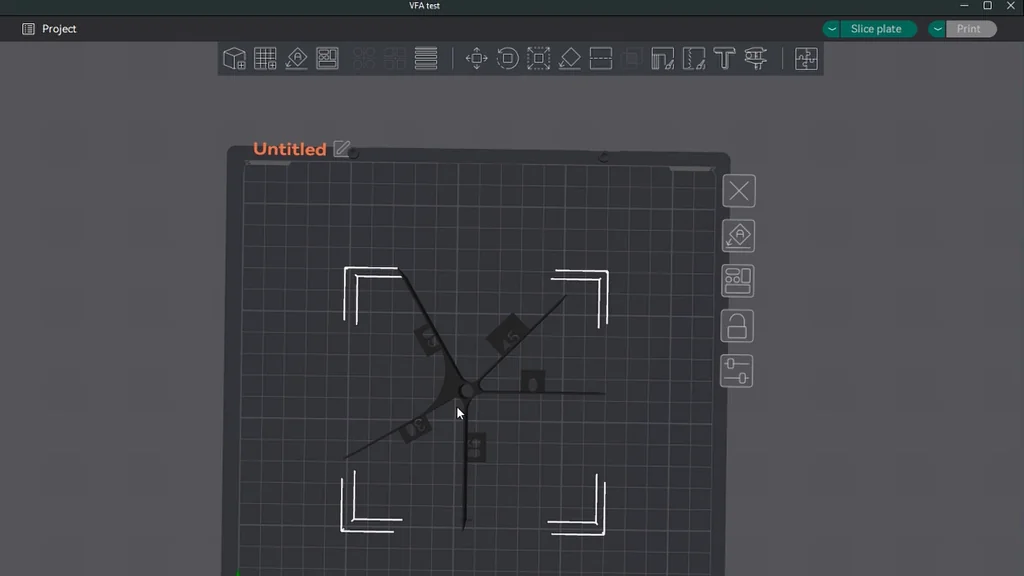 Slicing software interface