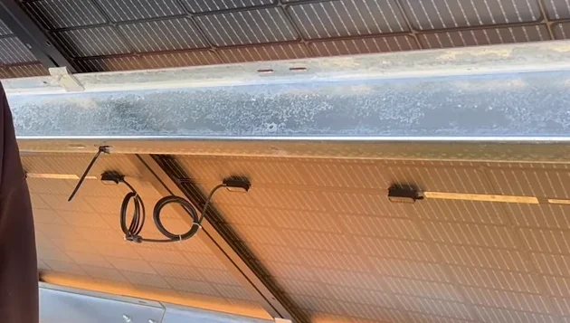 Combiner box wiring and surge protection