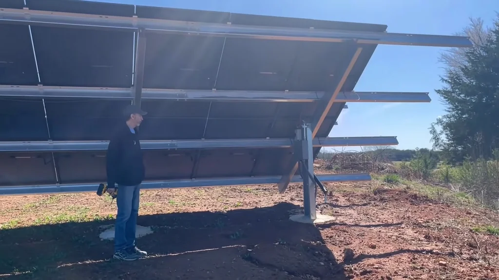 Layout of solar array rows