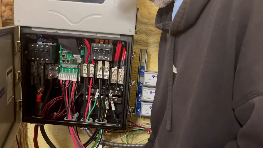 EG4 lithium battery bank installation