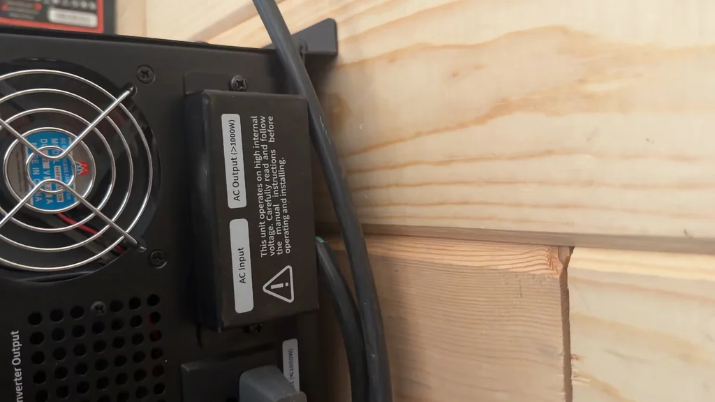 Rural landscape with off-grid solar setup