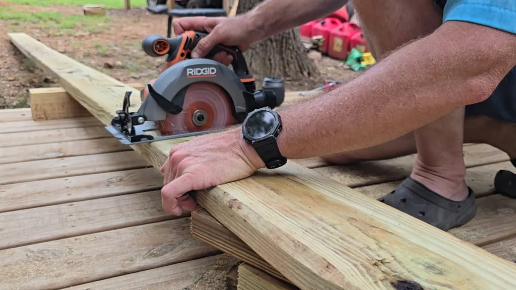 Cutting wood for the frame