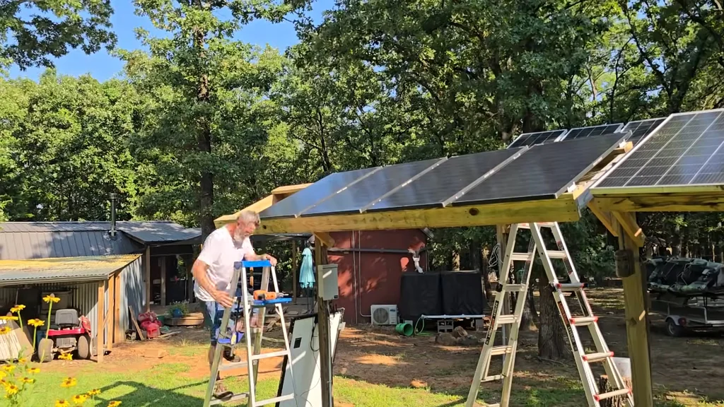 Installing panels on the frame