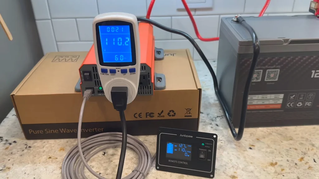 Power meter showing current load