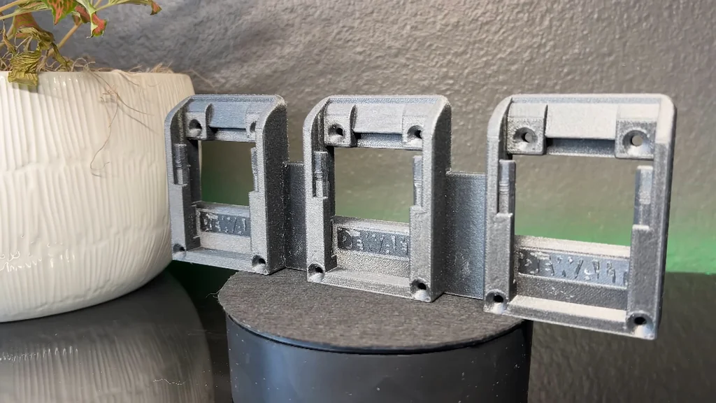 Three 3D printed tool mounts