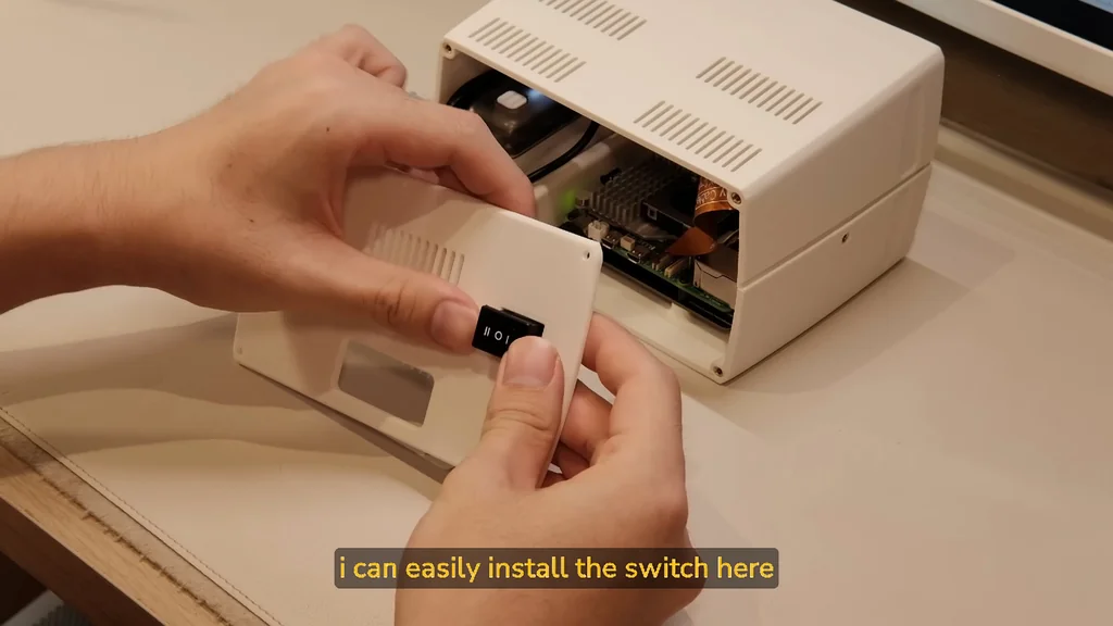 Installing the switch into the 3D printed case