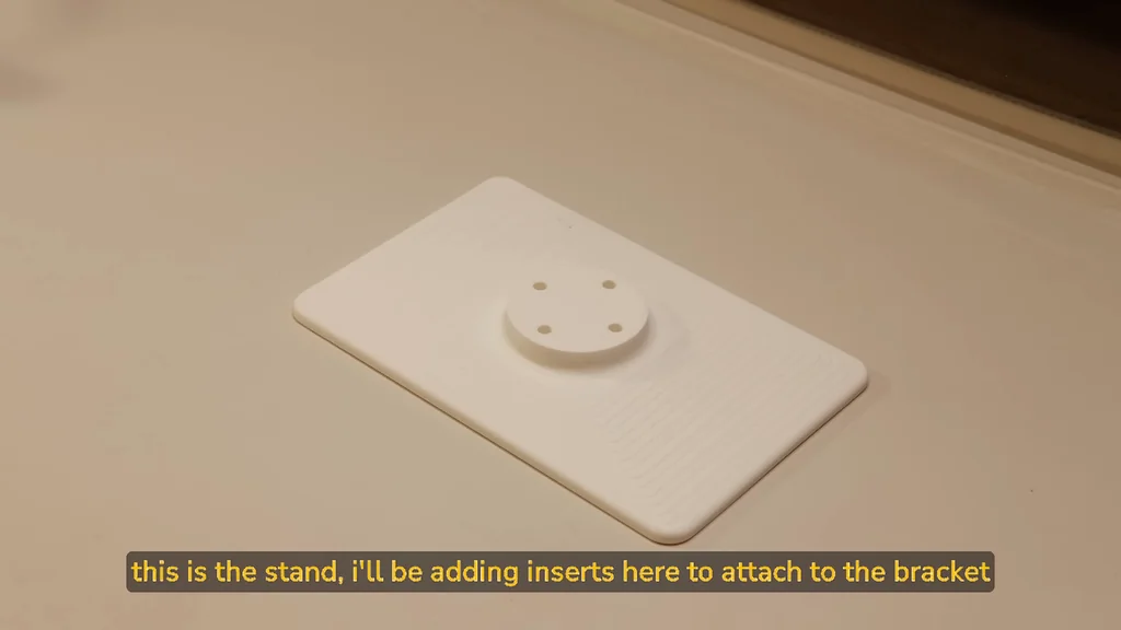 White 3D printed stand components