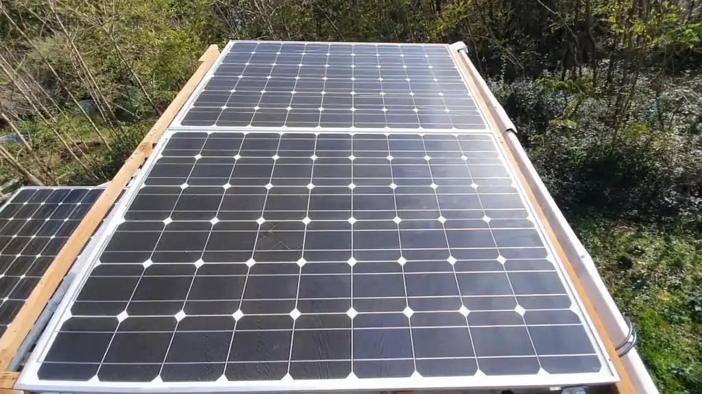 BougeRV bifacial solar panels mounted on a roof