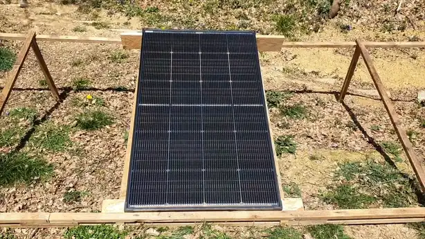 ALLPOWERS flexible solar panel setup during shading test