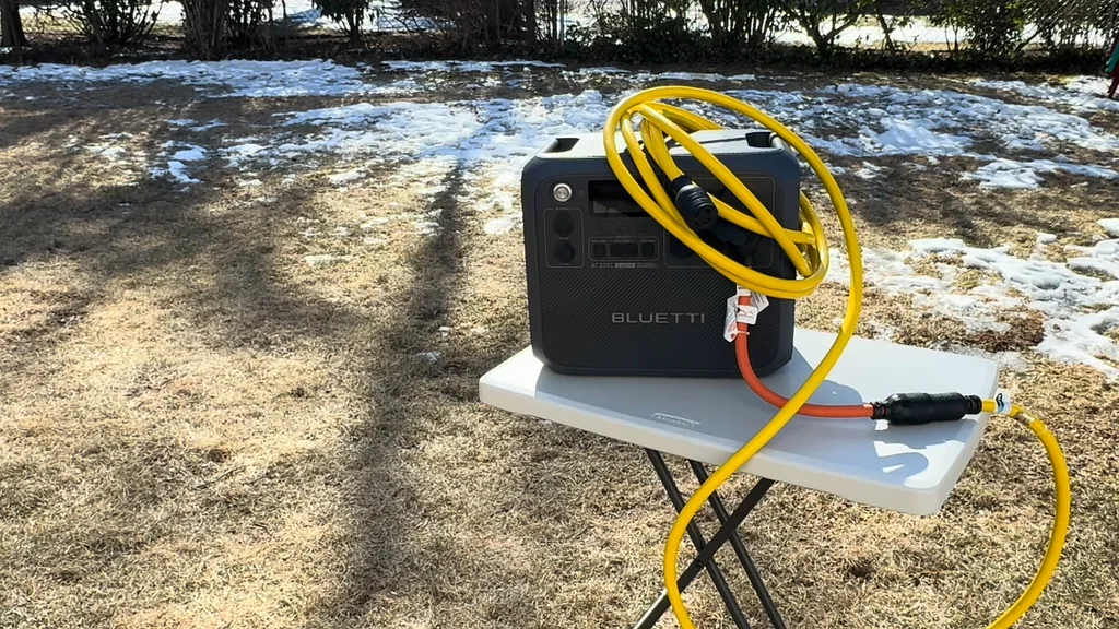 Bluetti AC200L operating outdoors