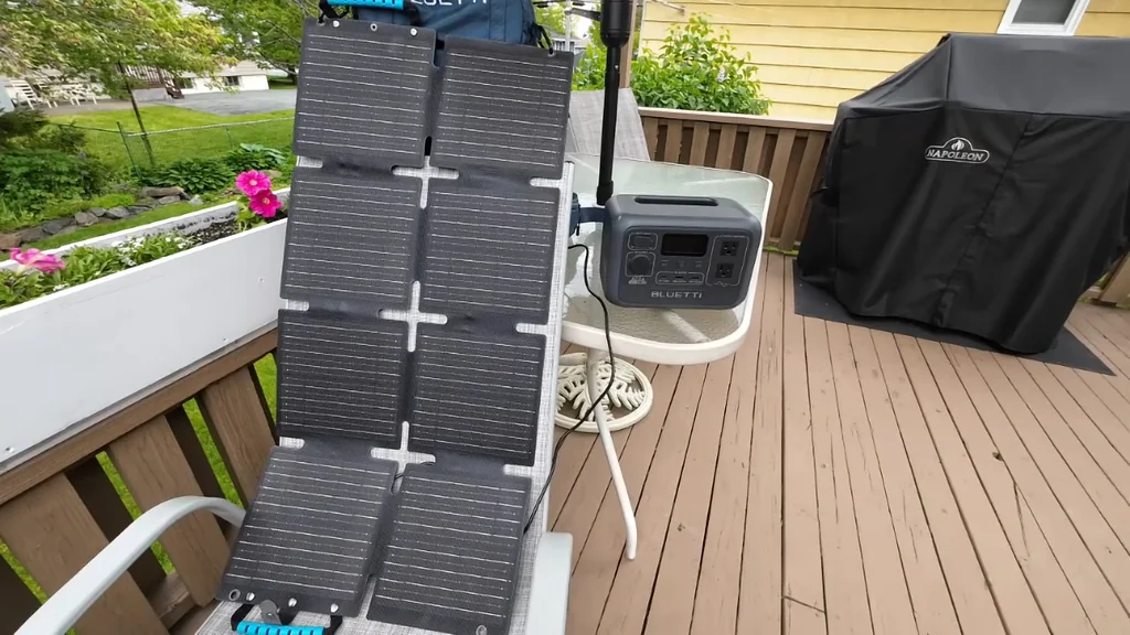 Solar panel charging in the field