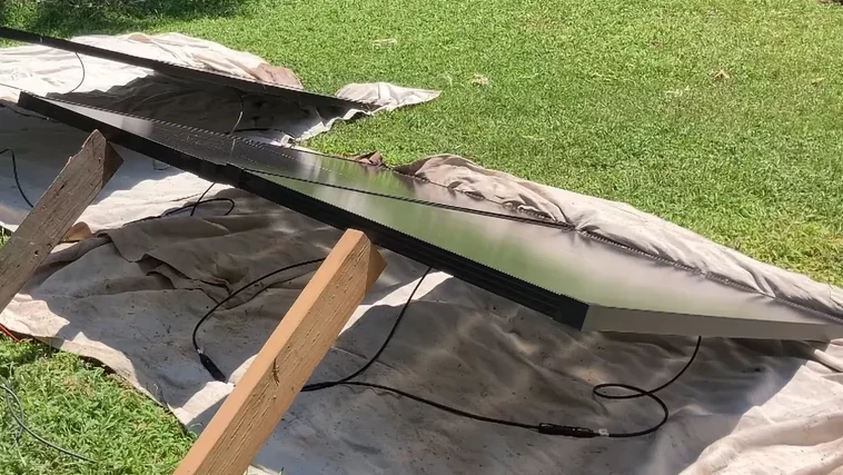 Solar panels in outdoor environment