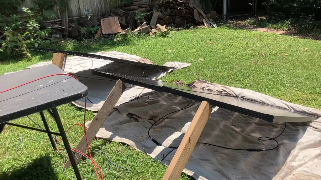 Solar panels setup for final conclusion