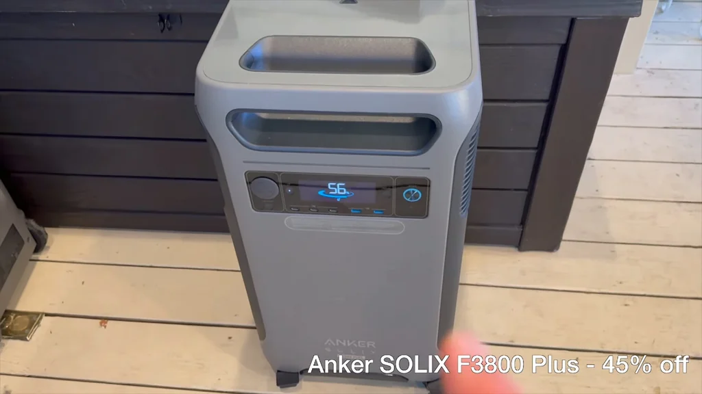 Side profile of the Anker SOLIX F3800 Plus unit