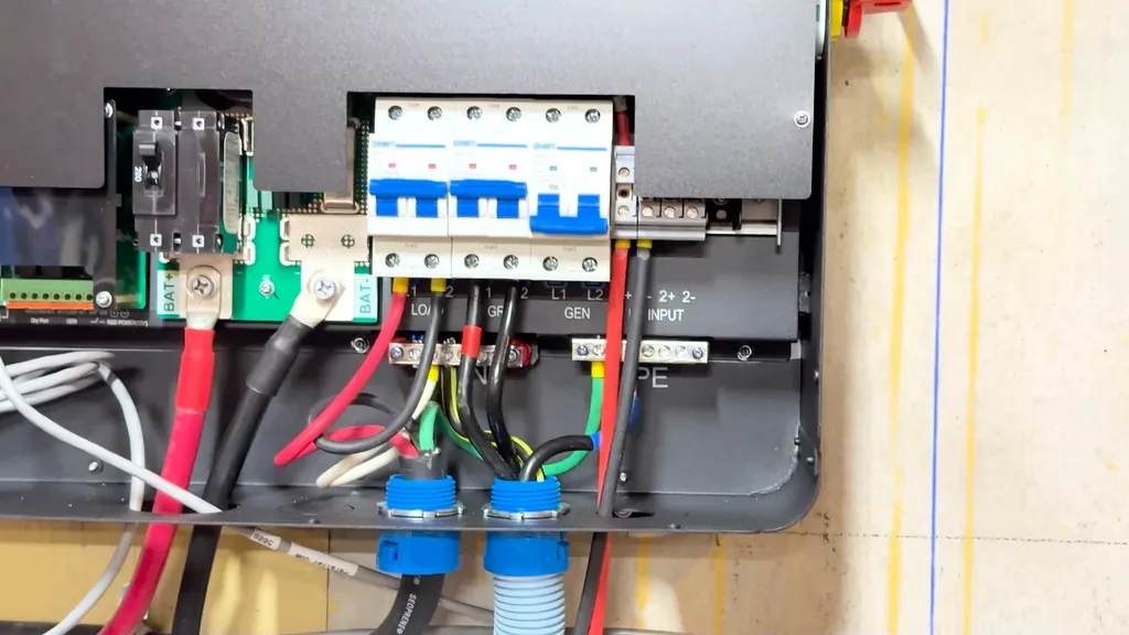 PV isolator switch mounted on the wall.