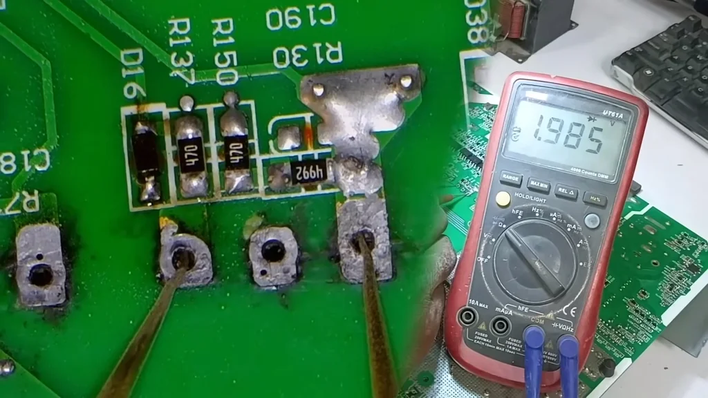 Measuring PCB resistance with multimeter