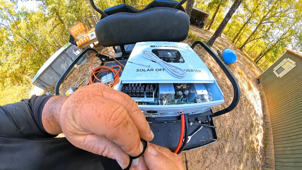 Inverter cover being opened