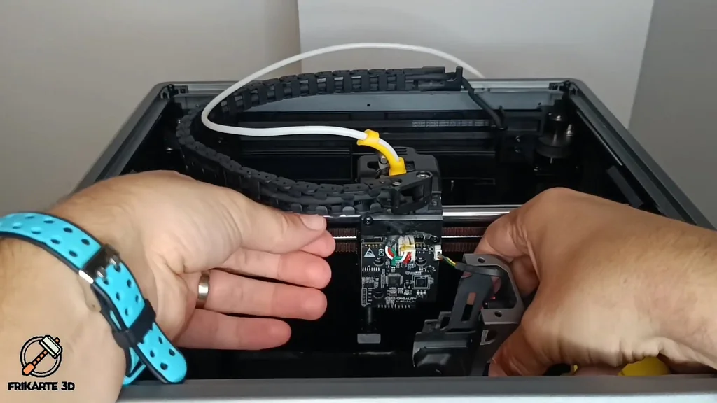 Removing the stock cable chain from the K1 print head