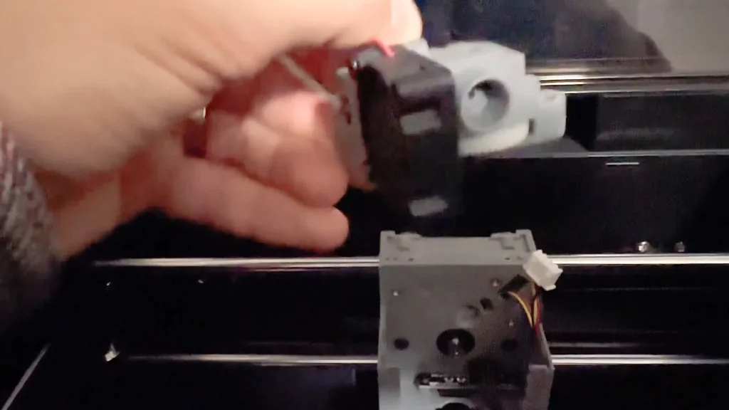 Using Allen key on the interface card
