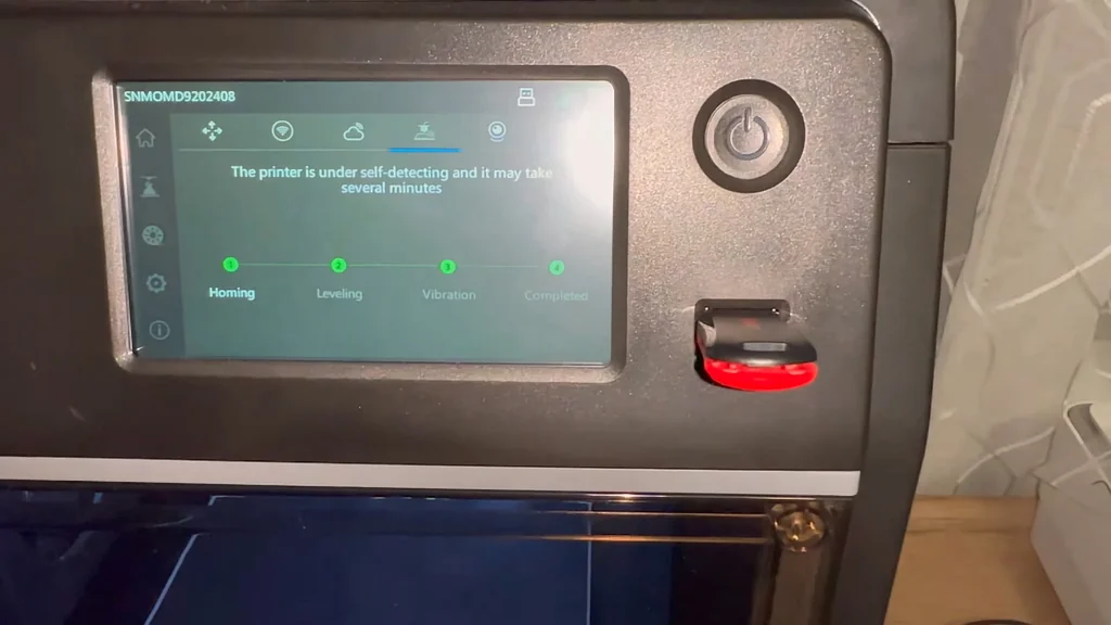 Extruder temperature rising on screen