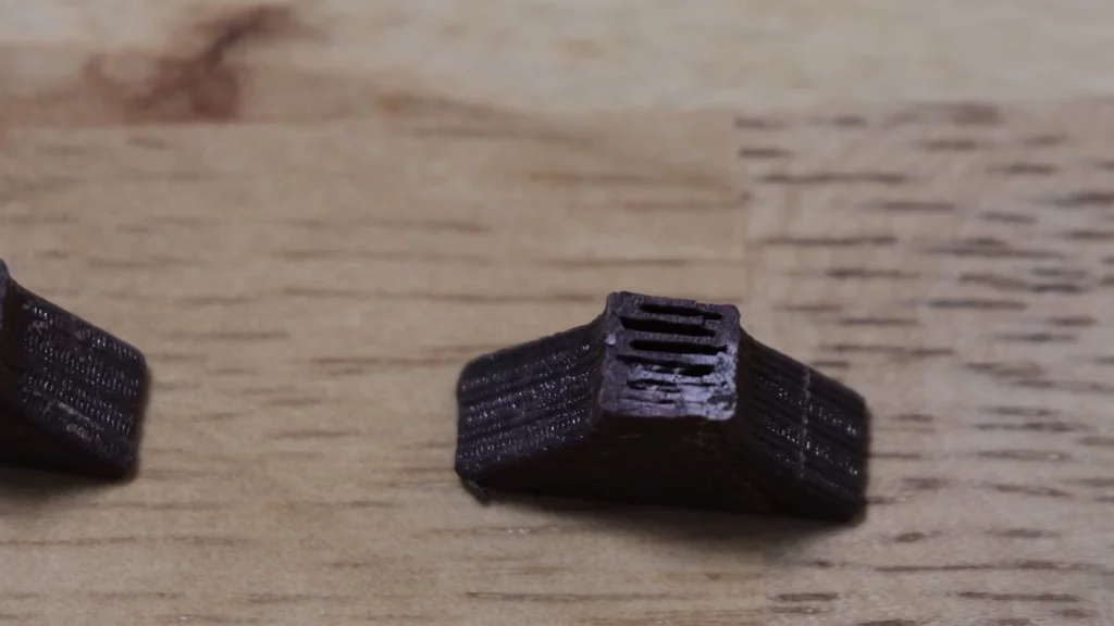 Close-up of a small 3D printed part
