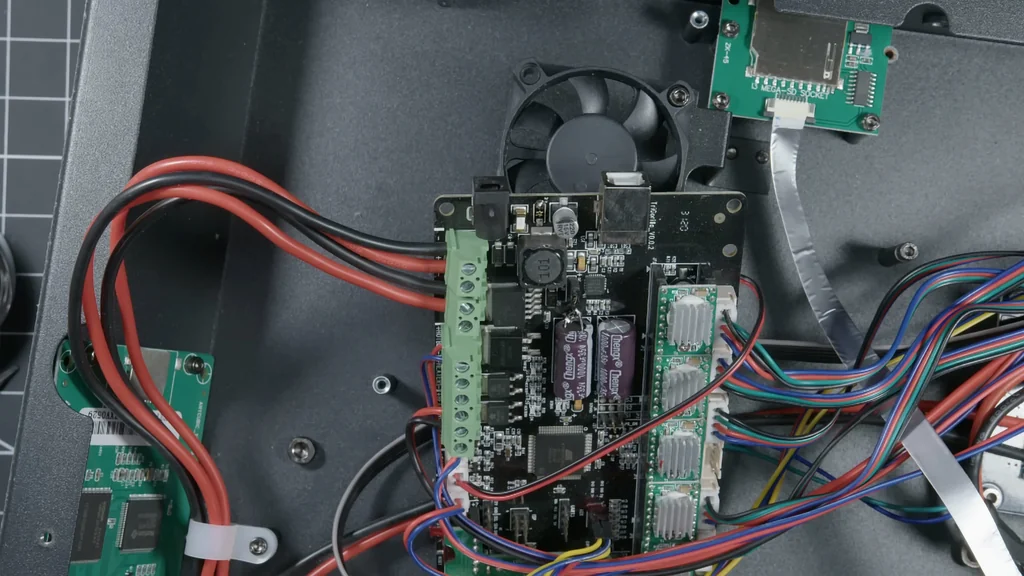 Internal wiring of the printer