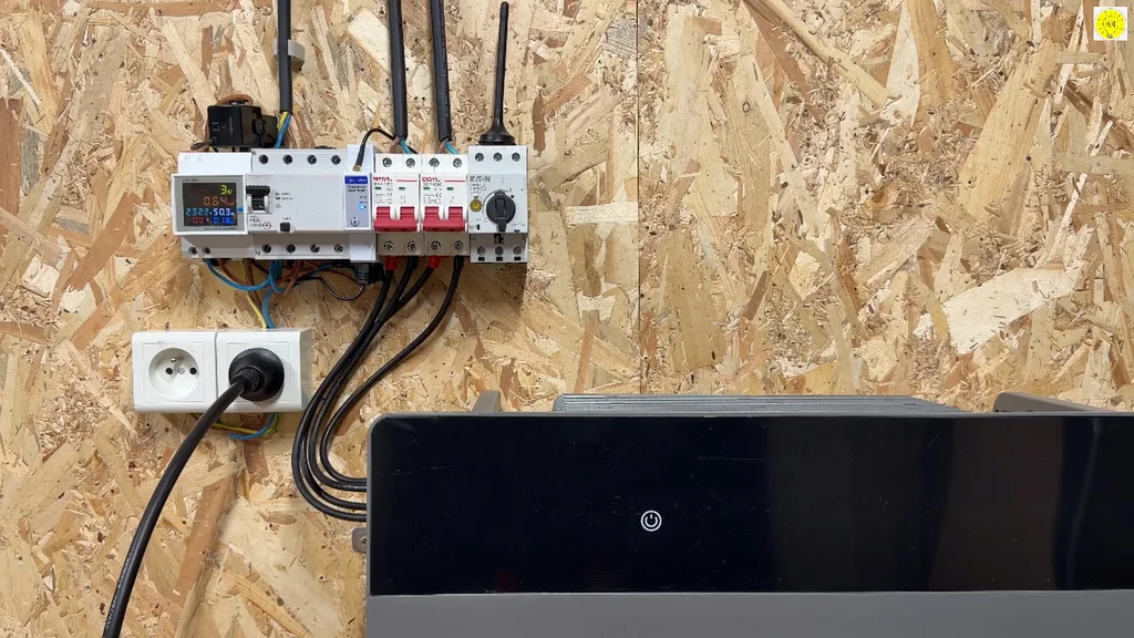 Hoymiles device connected to panel