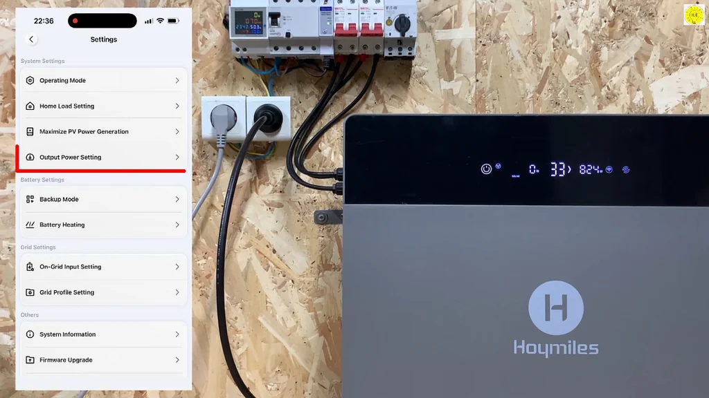 App power settings