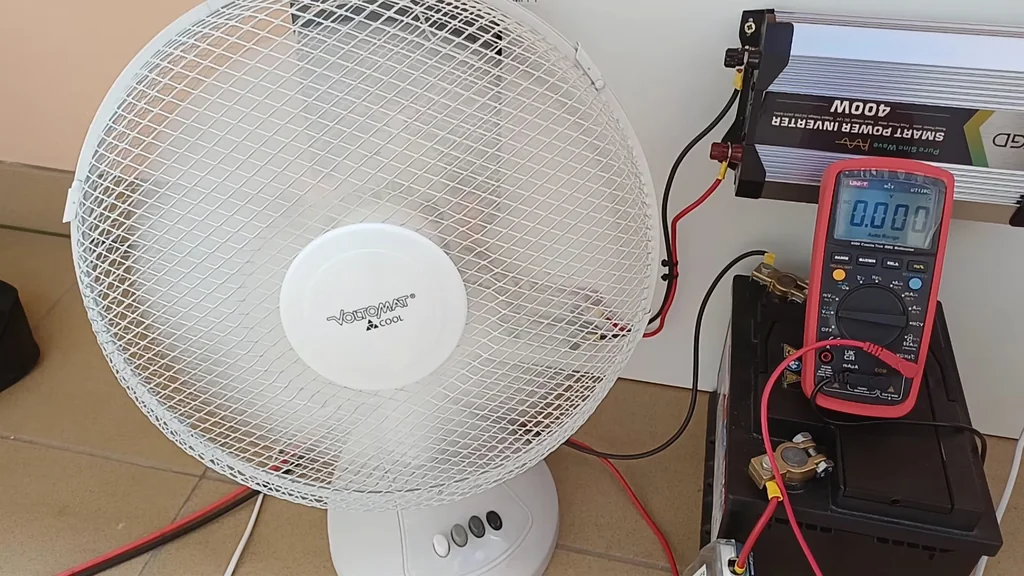 Fan running with the pure sine inverter