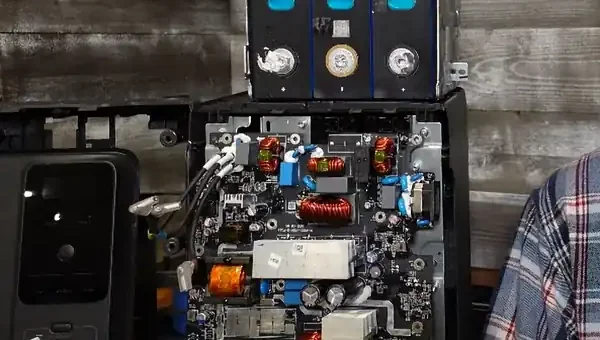 Cooling fan being removed from the internal assembly