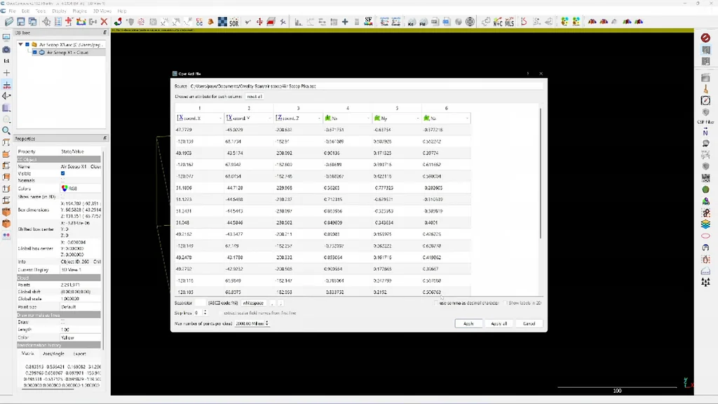 Point cloud quality comparison