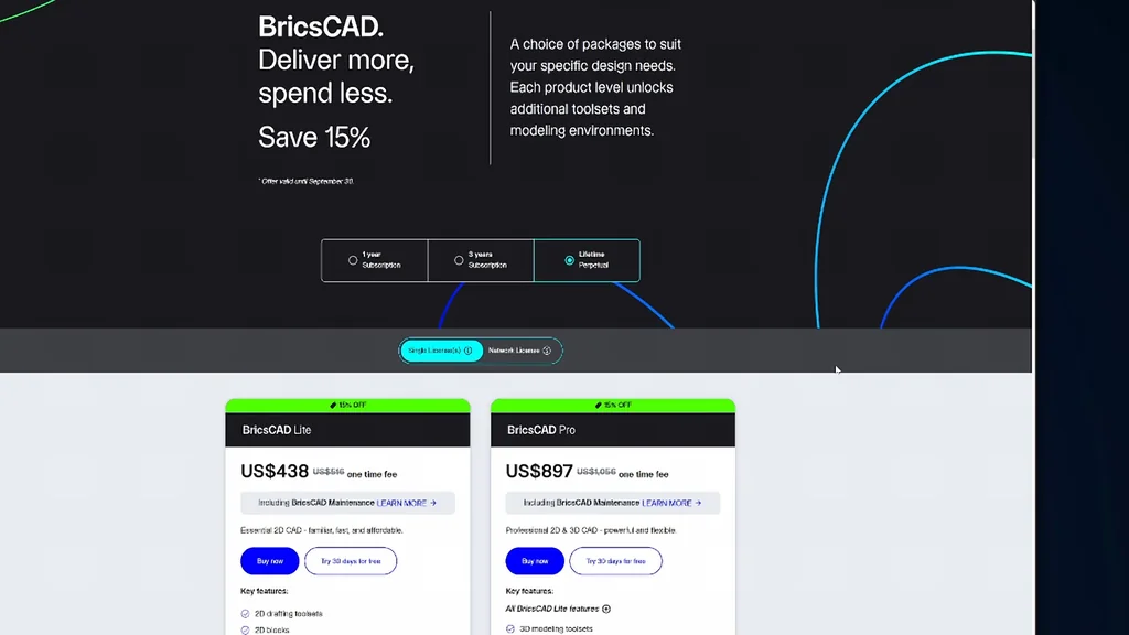 BricsCAD user interface