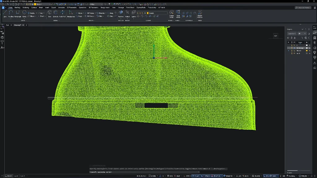 Setting UCS origin on point cloud