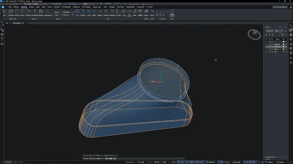 Applying shell command for wall thickness
