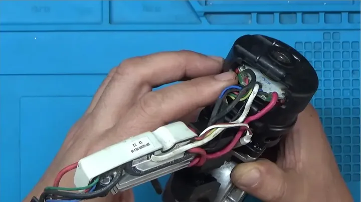 Inspecting potted controller module and motor phase wiring connections