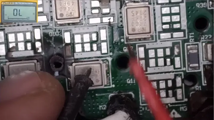 Testing neighboring board components using multimeter micro probes