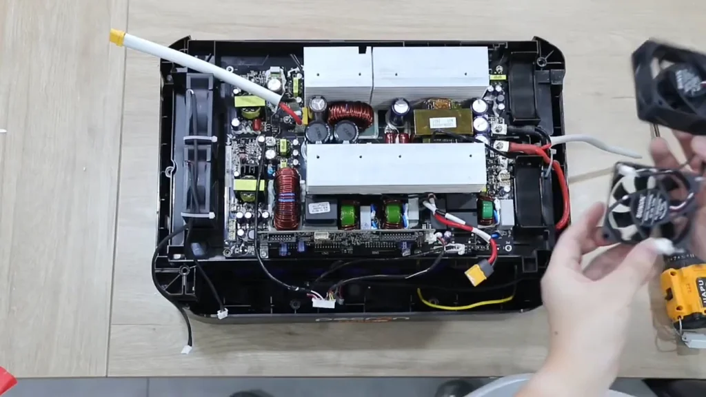Replacing cooling fans with a drill