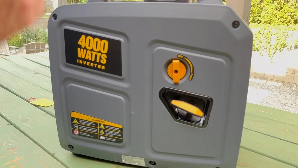 Side view of the inverter generator