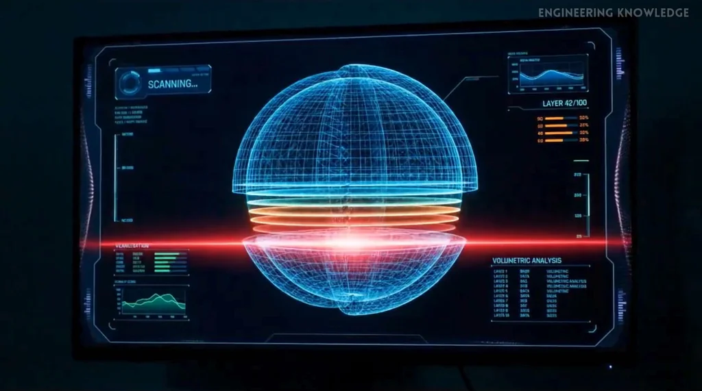 Digital interface showing layer slicing