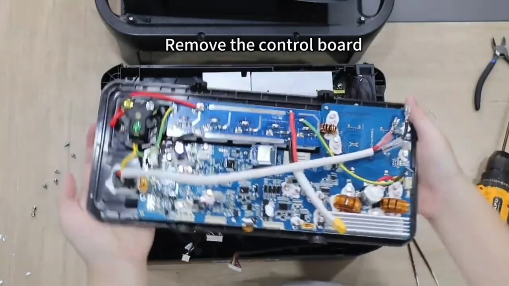 Removing the blue control board
