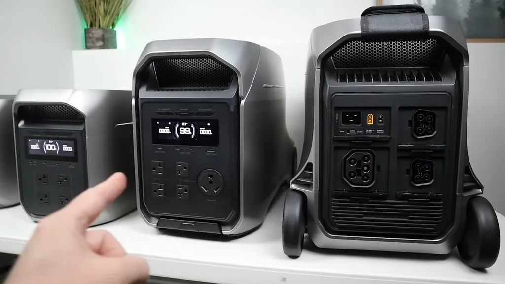 Three Ecoflow portable power stations