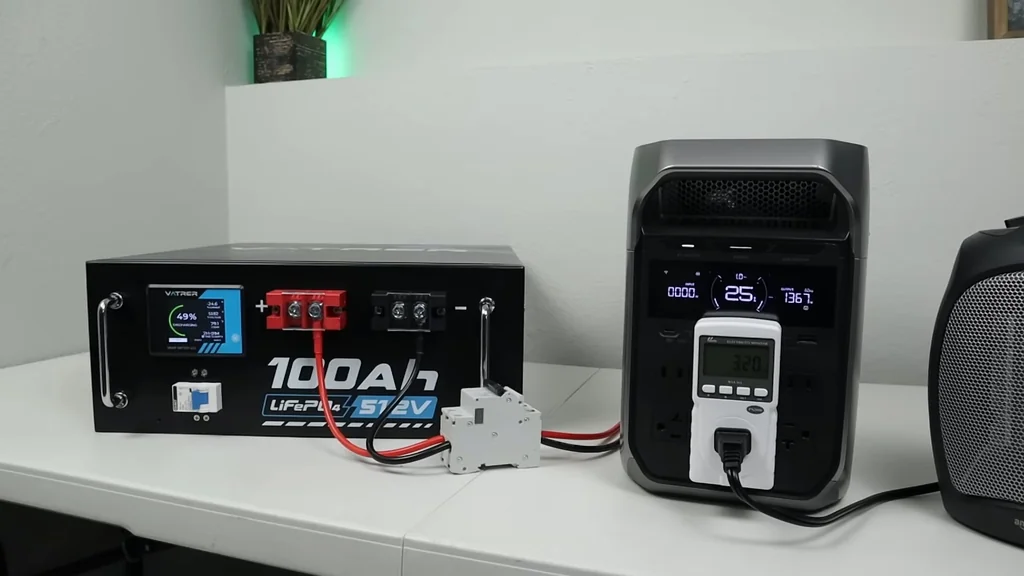 Ecoflow power station, battery, electricity monitor