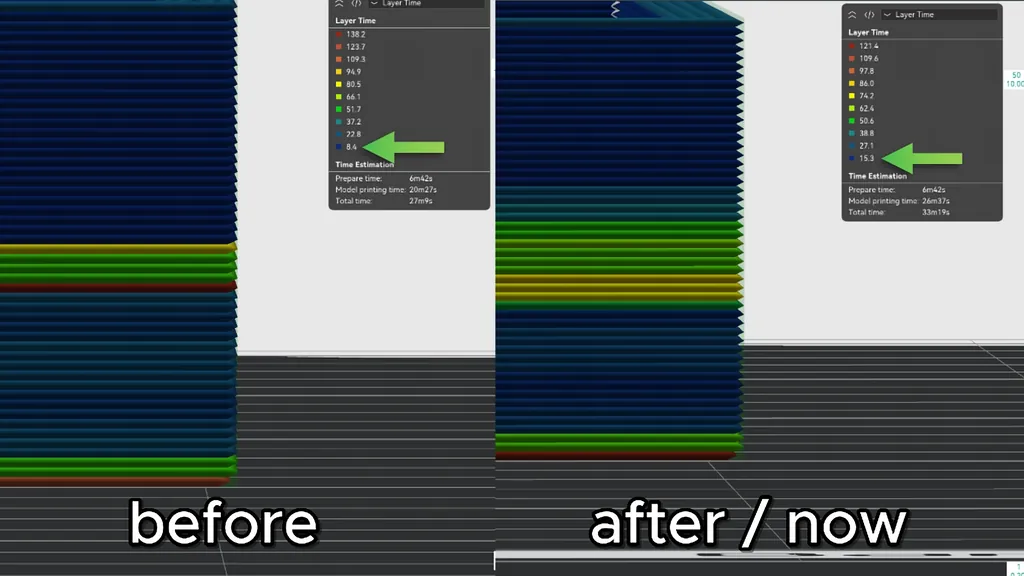 Slicer interface showing height range modifiers
