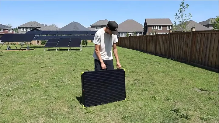 Rich Solar 200W rigid folding panel with built-in tilt legs