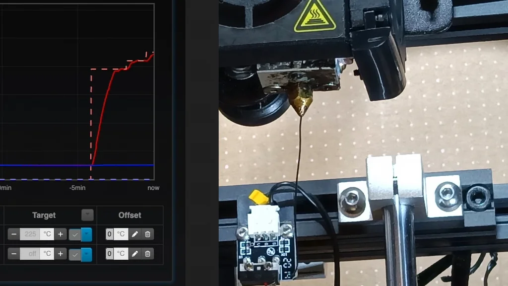 3D printer hotend dripping filament