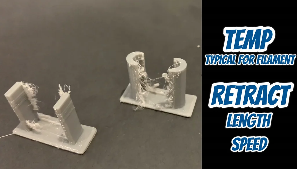 3D prints with stringing and settings