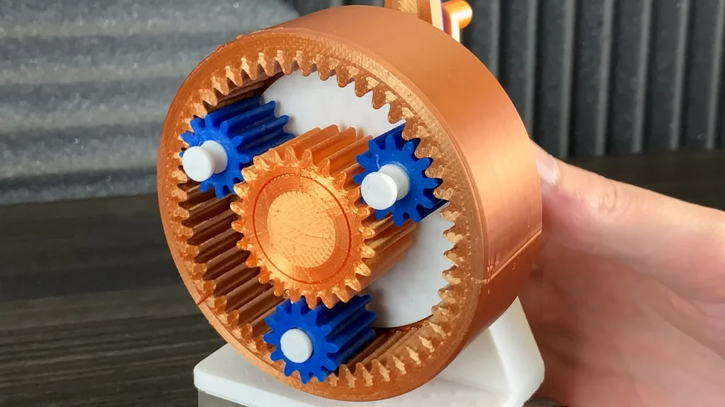 Rotating planetary gear set gears