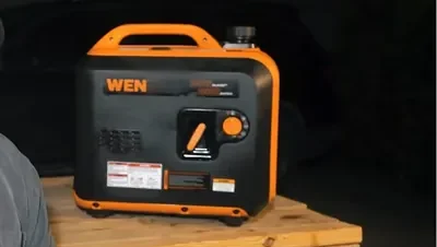 Completed power station and generator hookup setup in workshop area